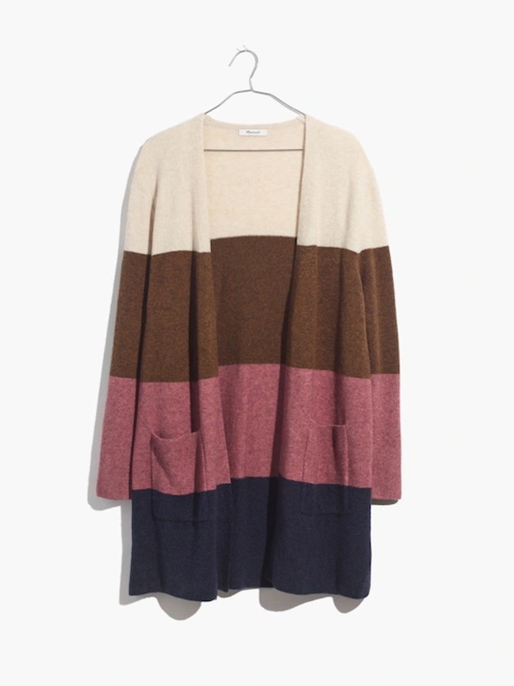 Madewell Kent Striped Colorblock Cardigan Sweater in Coziest Yarn - Picture 4 of 11